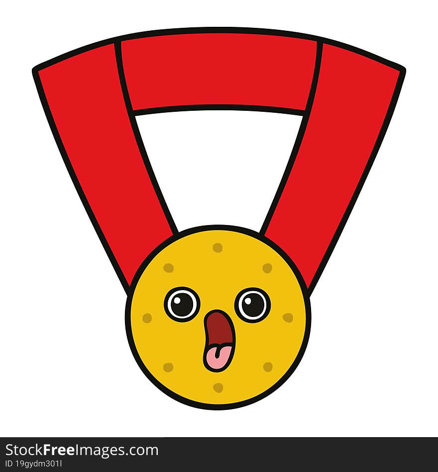 cute cartoon gold medal