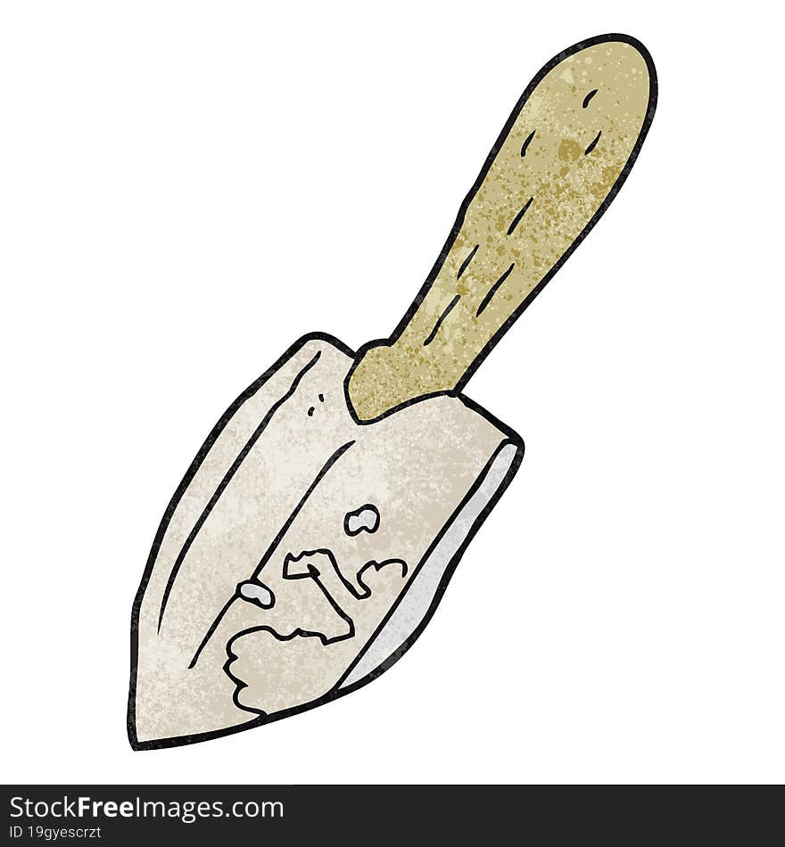 textured cartoon trowel