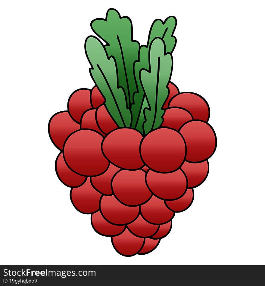 Quirky Gradient Shaded Cartoon Bunch Of Grapes