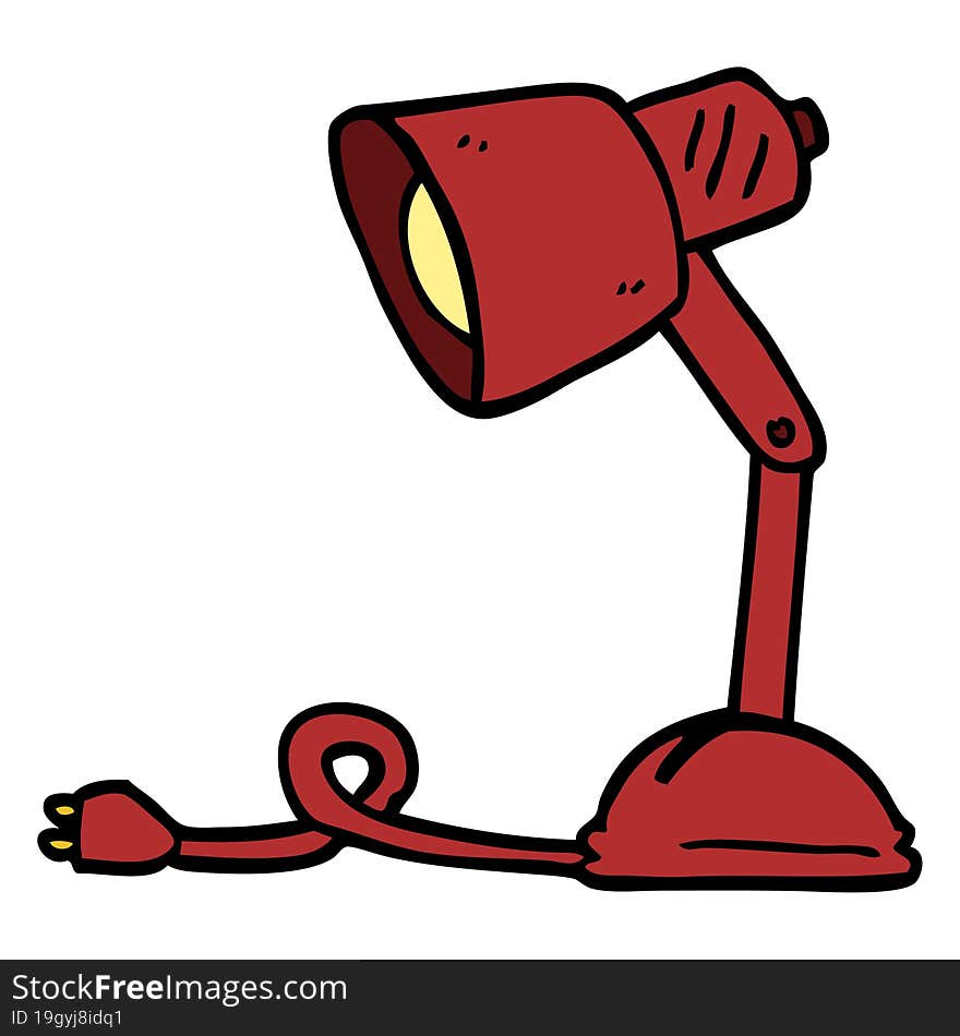 cartoon doodle desk lamp