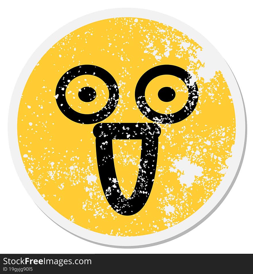 Pleasantly Amazed Face Circular Sticker