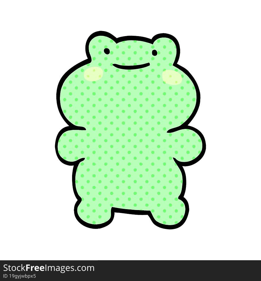 cartoon doodle frog