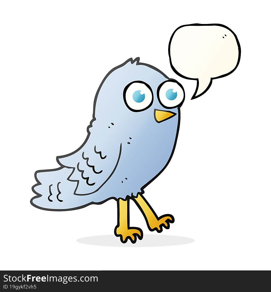 Speech Bubble Cartoon Bird