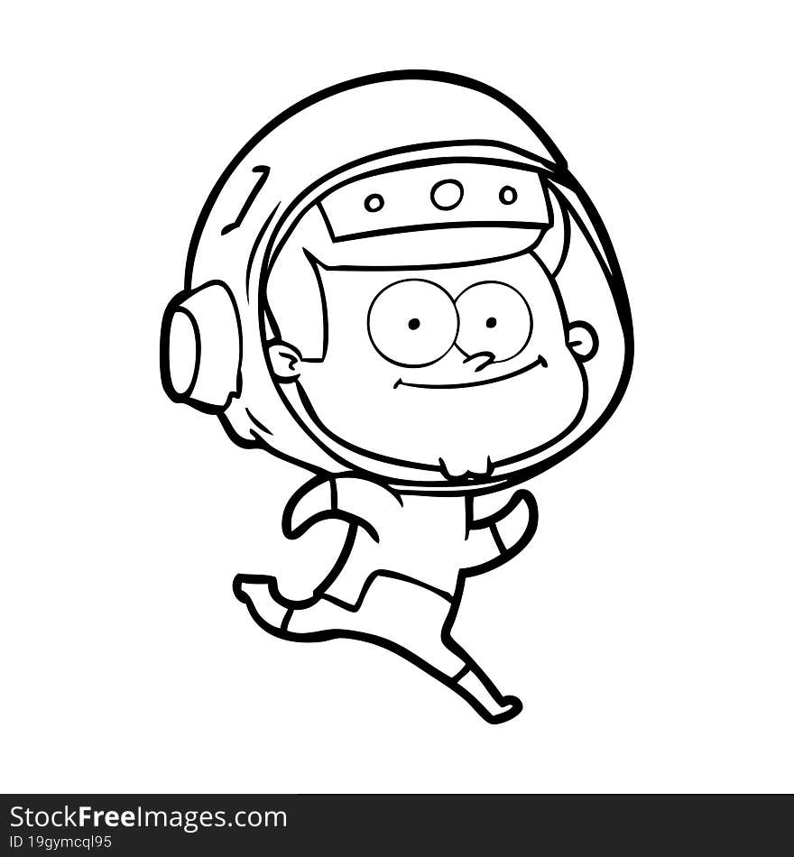 happy astronaut cartoon. happy astronaut cartoon