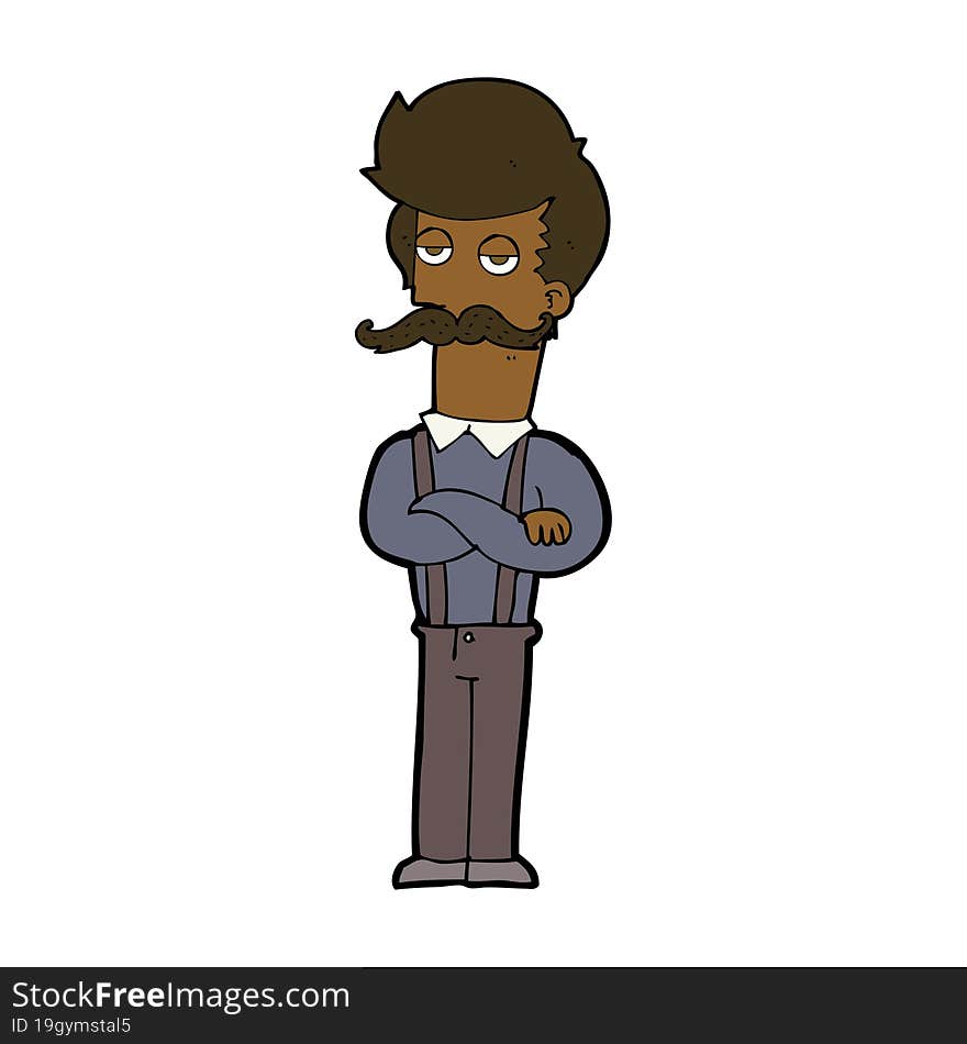 cartoon man with mustache