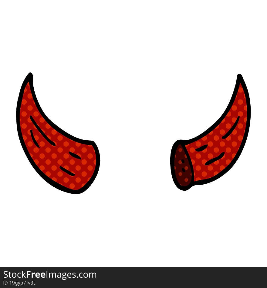 cartoon doodle of horns