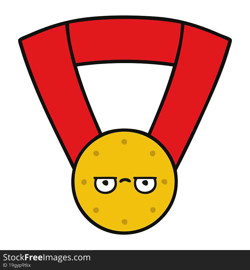 cute cartoon gold medal