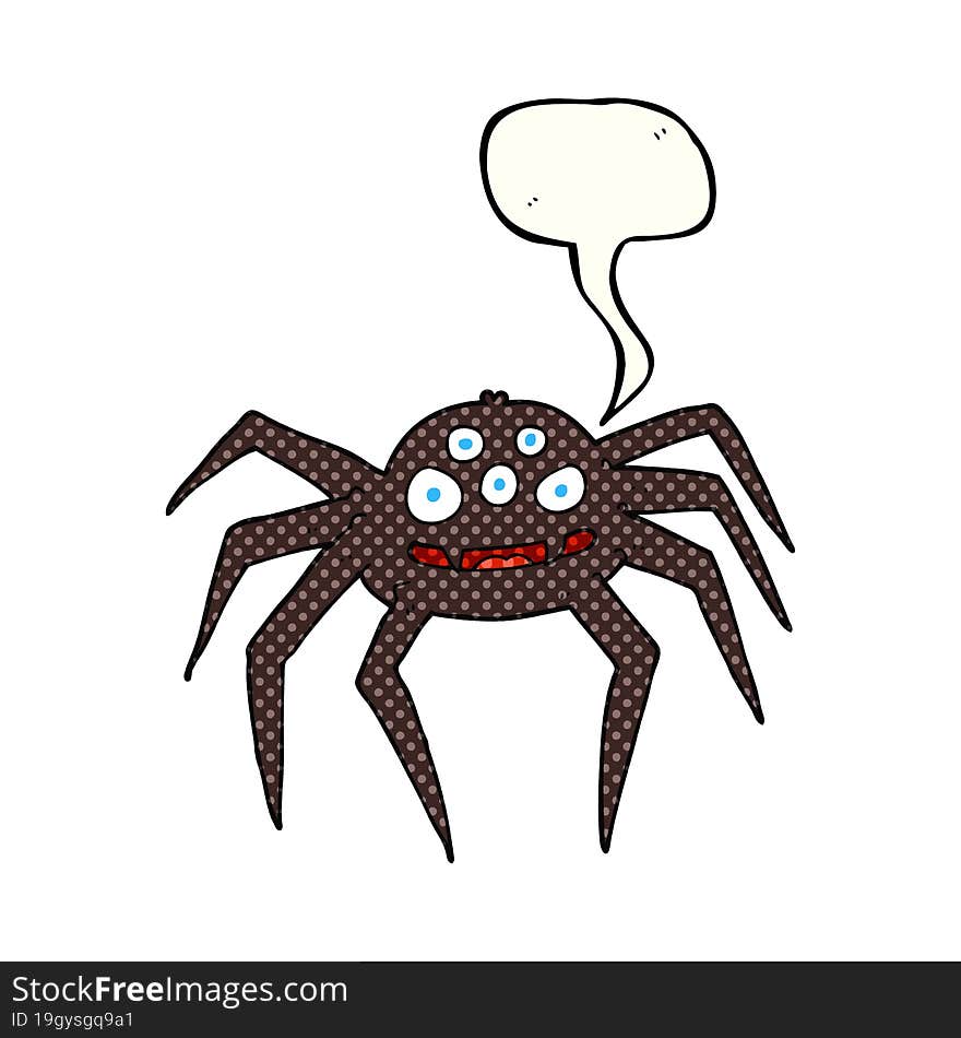 comic book speech bubble cartoon spider