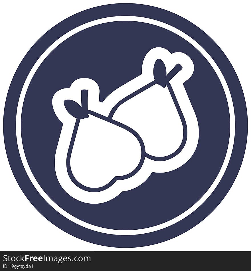 organic pears circular icon