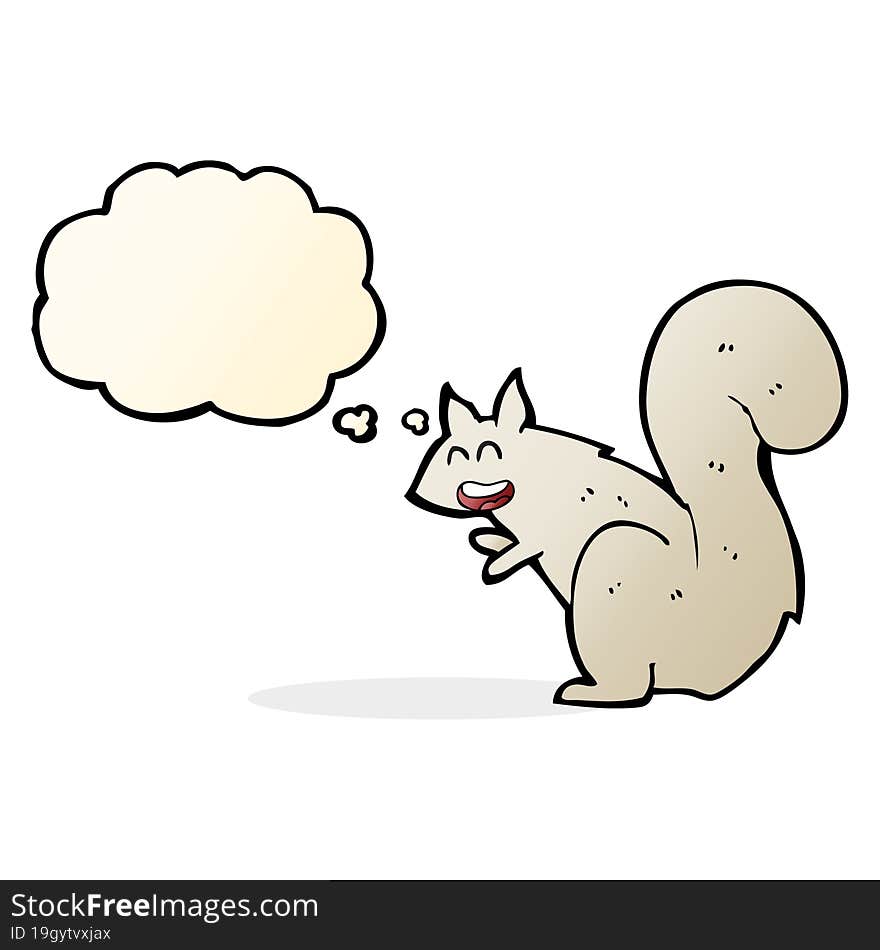 Cartoon Squirrel With Thought Bubble