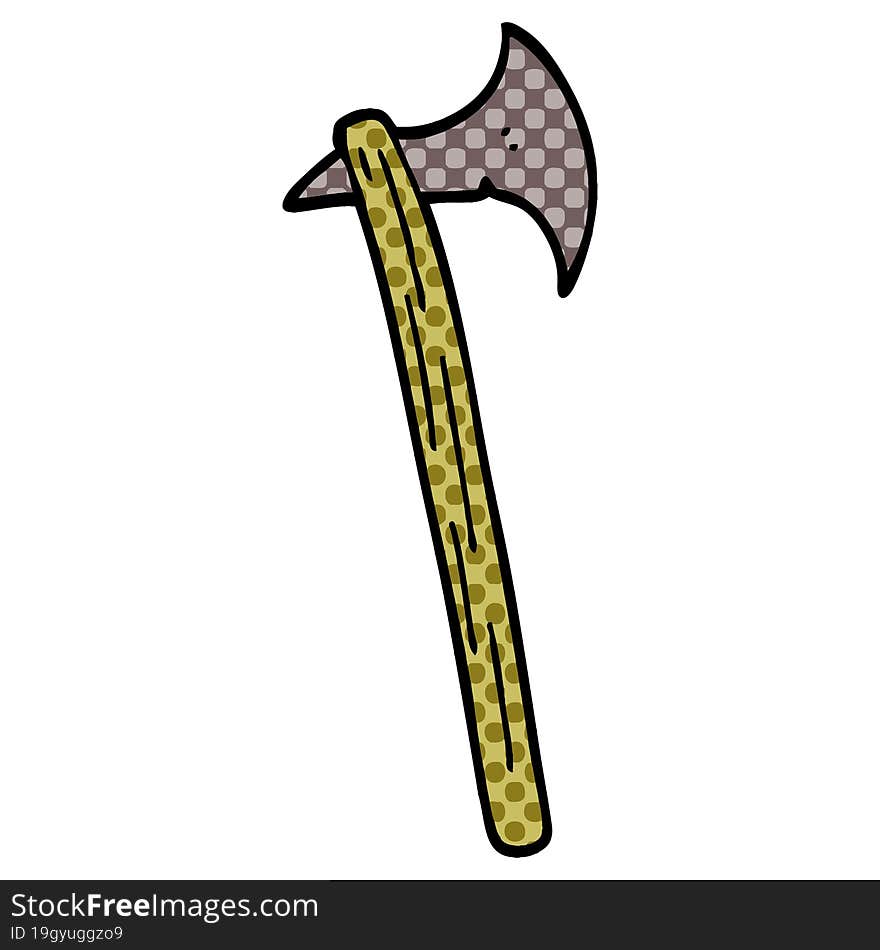 cartoon doodle long axe