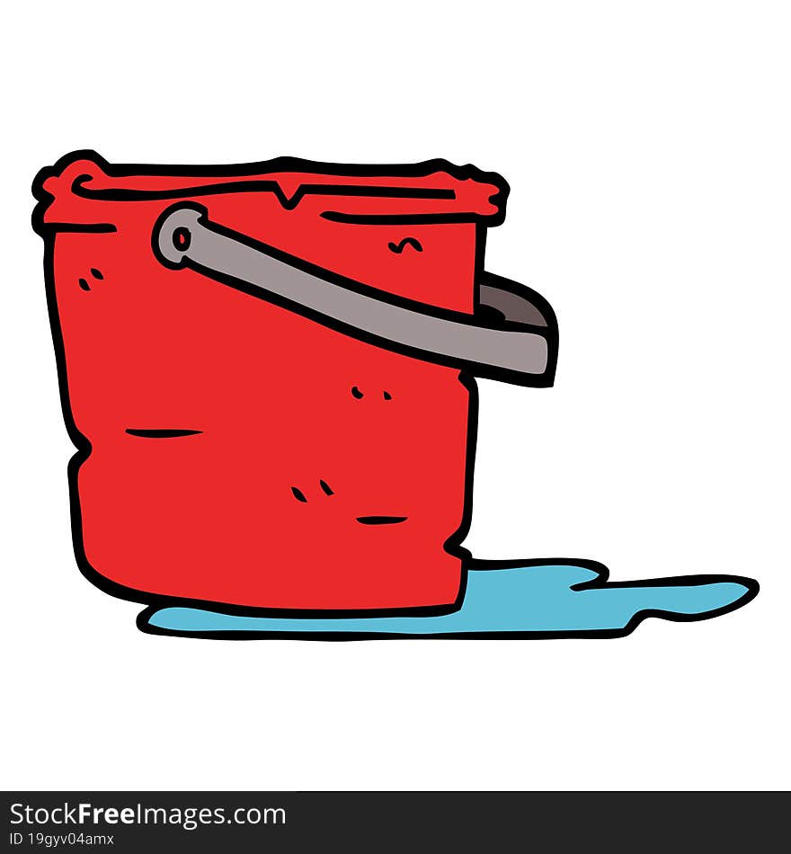 Cartoon Doodle Bucket