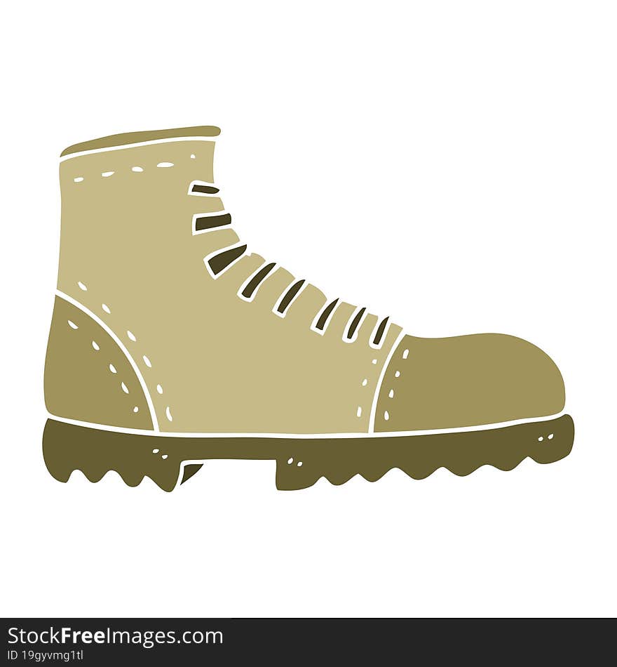 flat color illustration of a cartoon boot