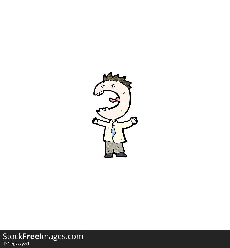 cartoon shouting man