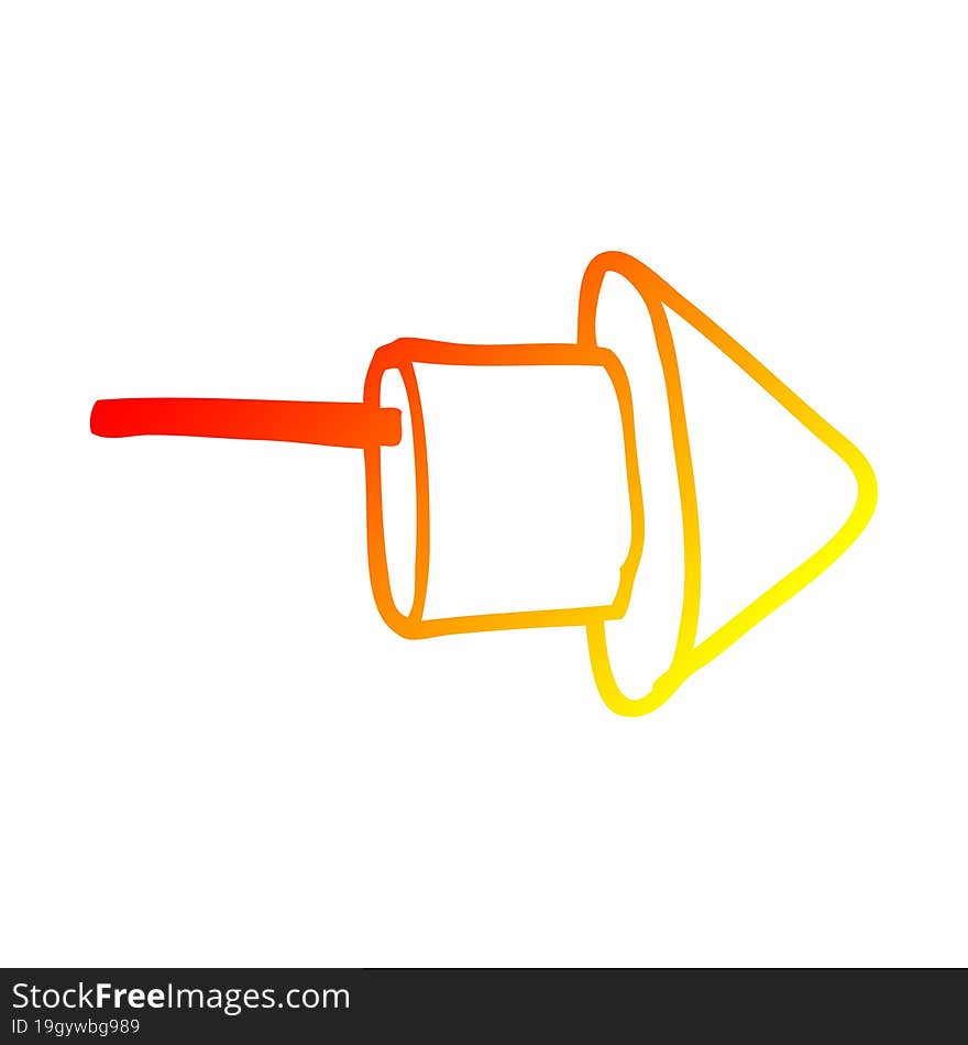 Warm Gradient Line Drawing Cartoon Firework