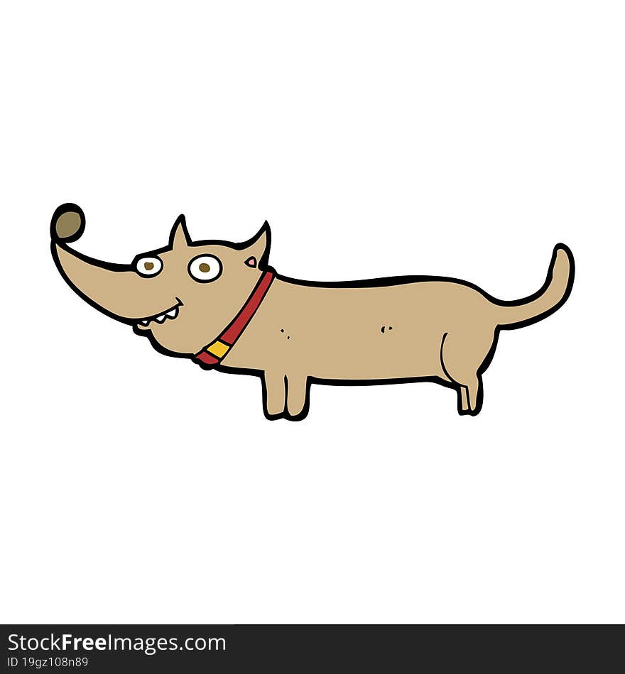 cartoon happy dog