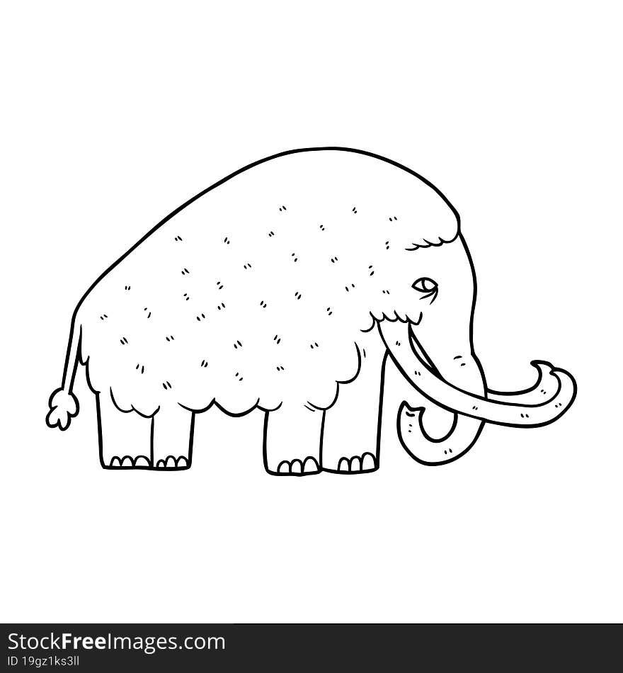 cartoon mammoth. cartoon mammoth