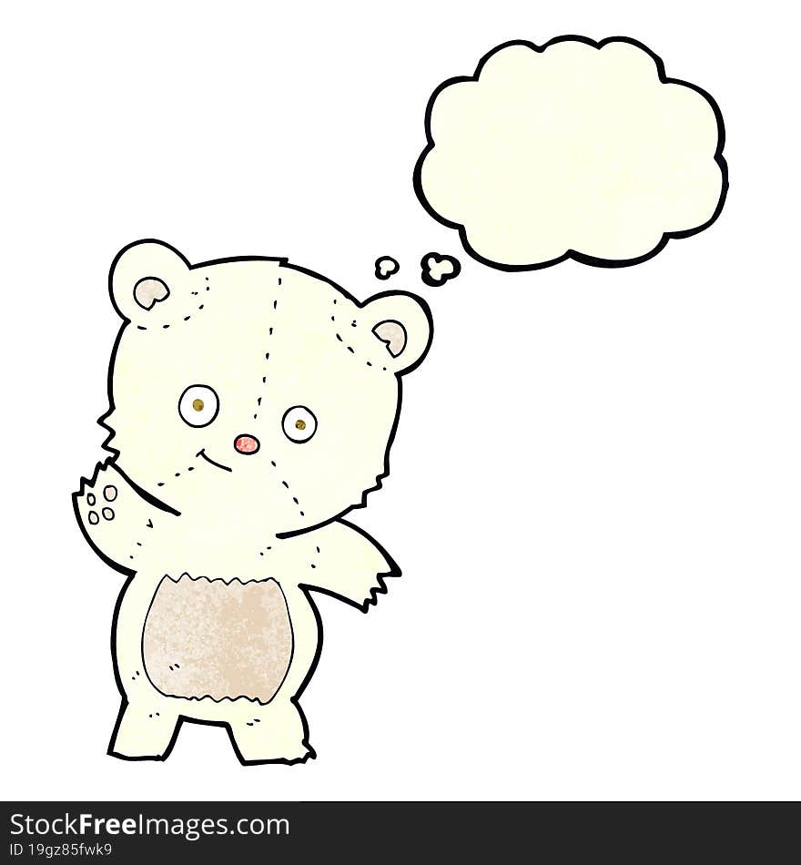 Cute Polar Bear Cartoon With Thought Bubble