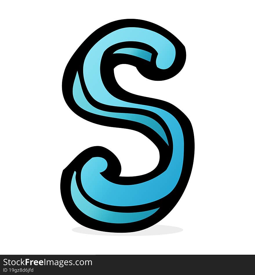 cartoon letter S