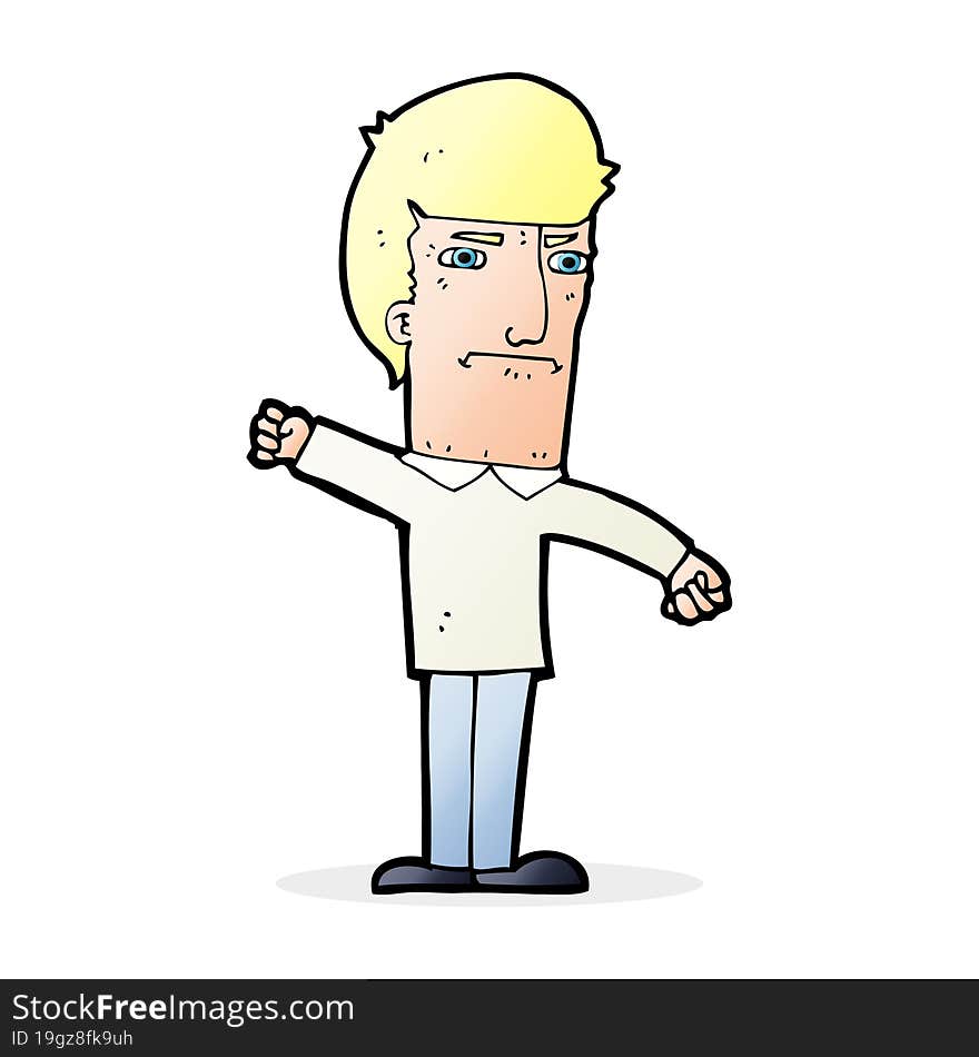 cartoon angry man