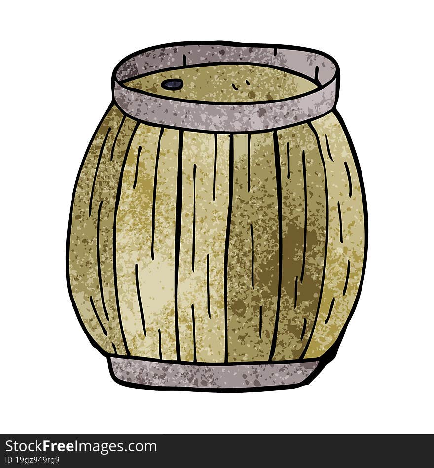 Cartoon Doodle Beer Barrel