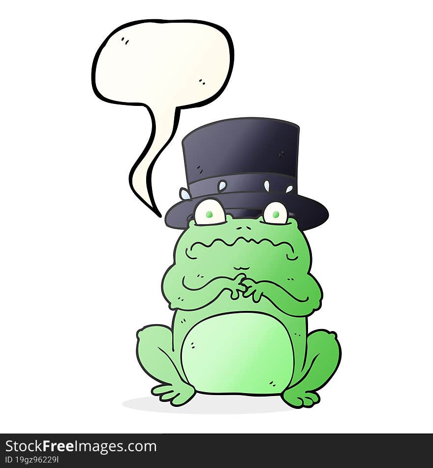 speech bubble cartoon wealthy toad