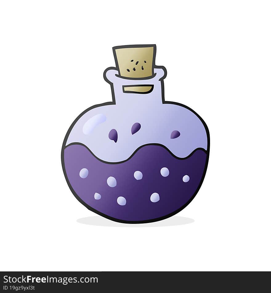 freehand drawn cartoon science potion