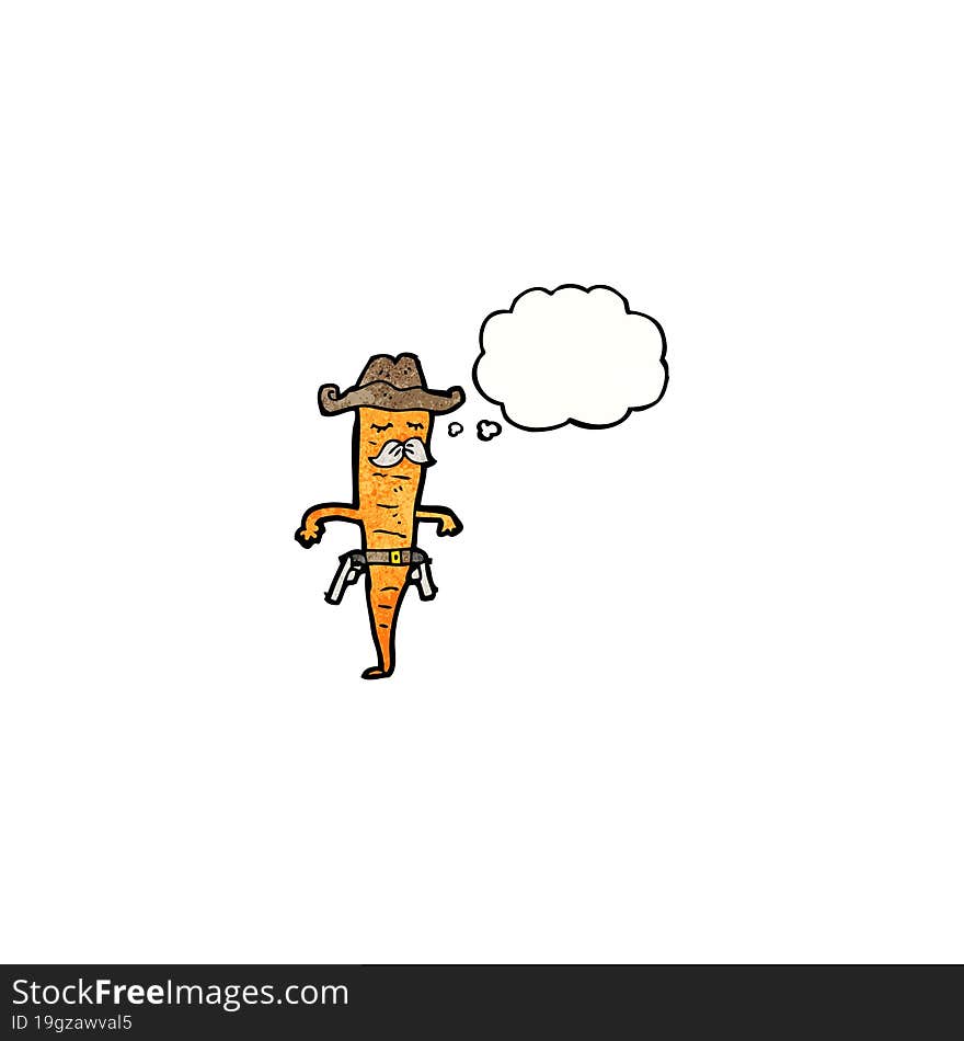 Cowboy Carrot Cartoon