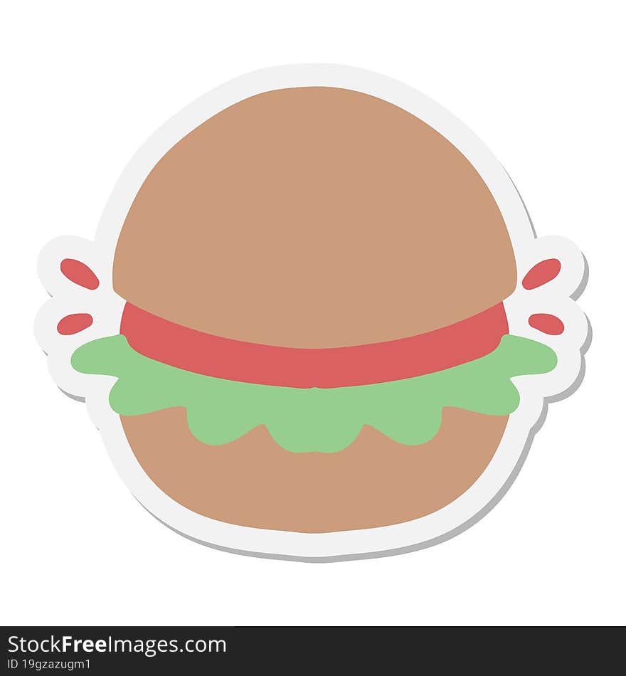 Burger Sticker