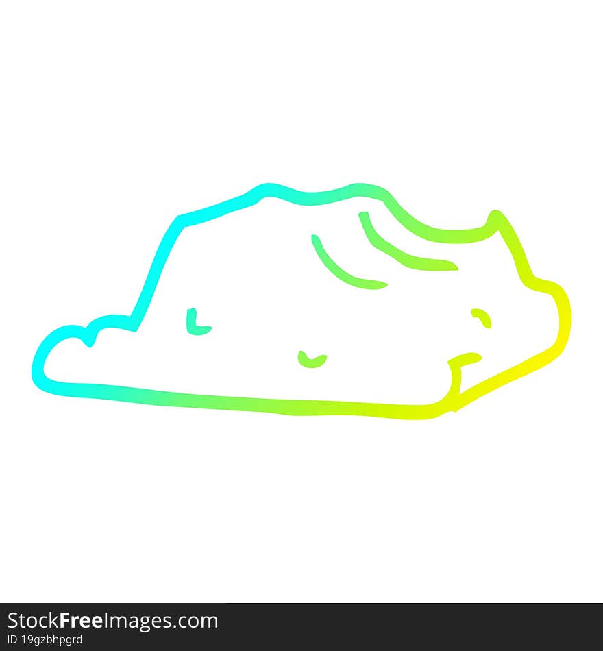 cold gradient line drawing cartoon butter