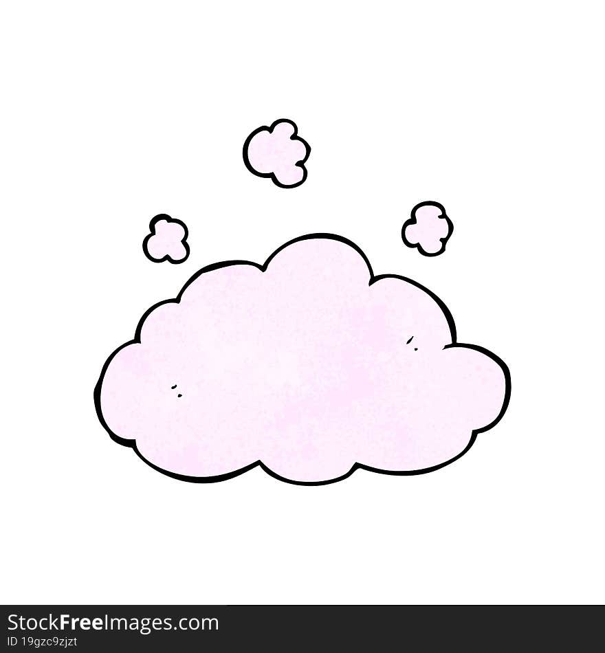 Cartoon Fluffy Pink Cloud