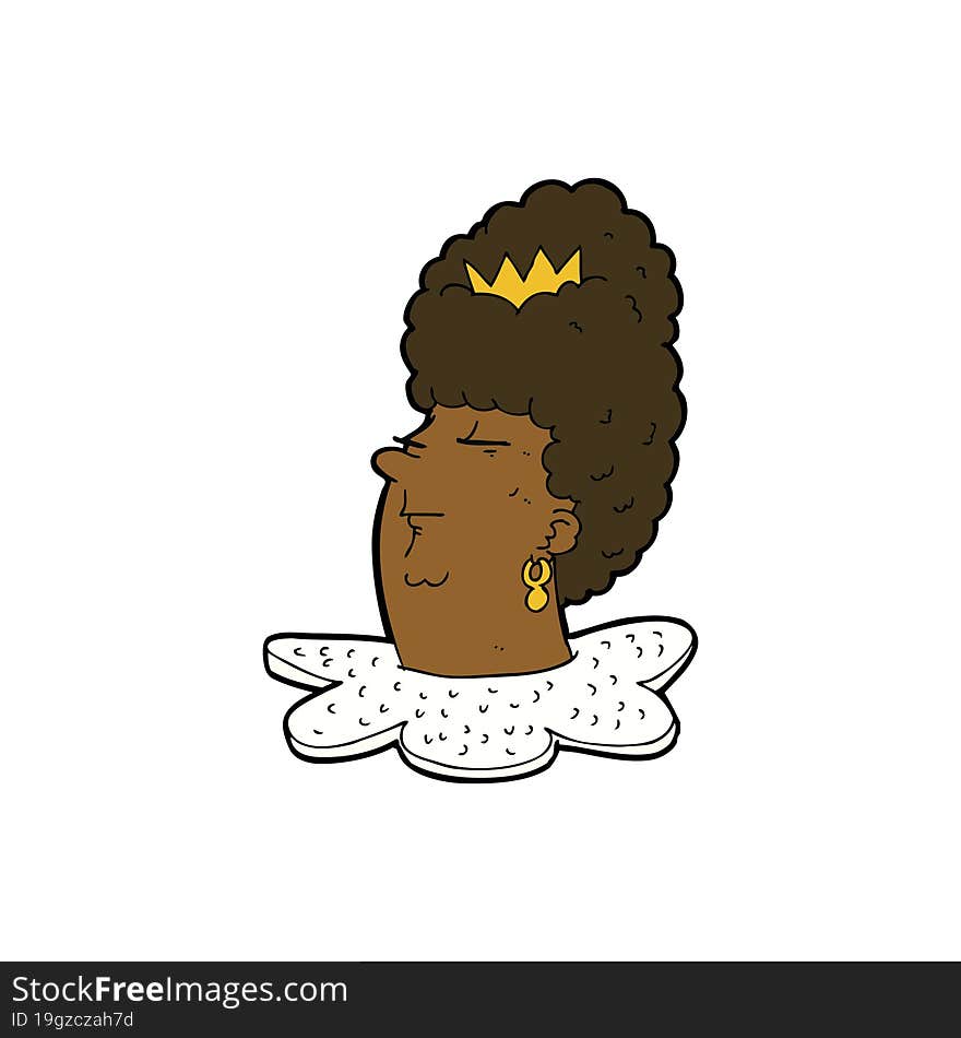 cartoon queen\'s head