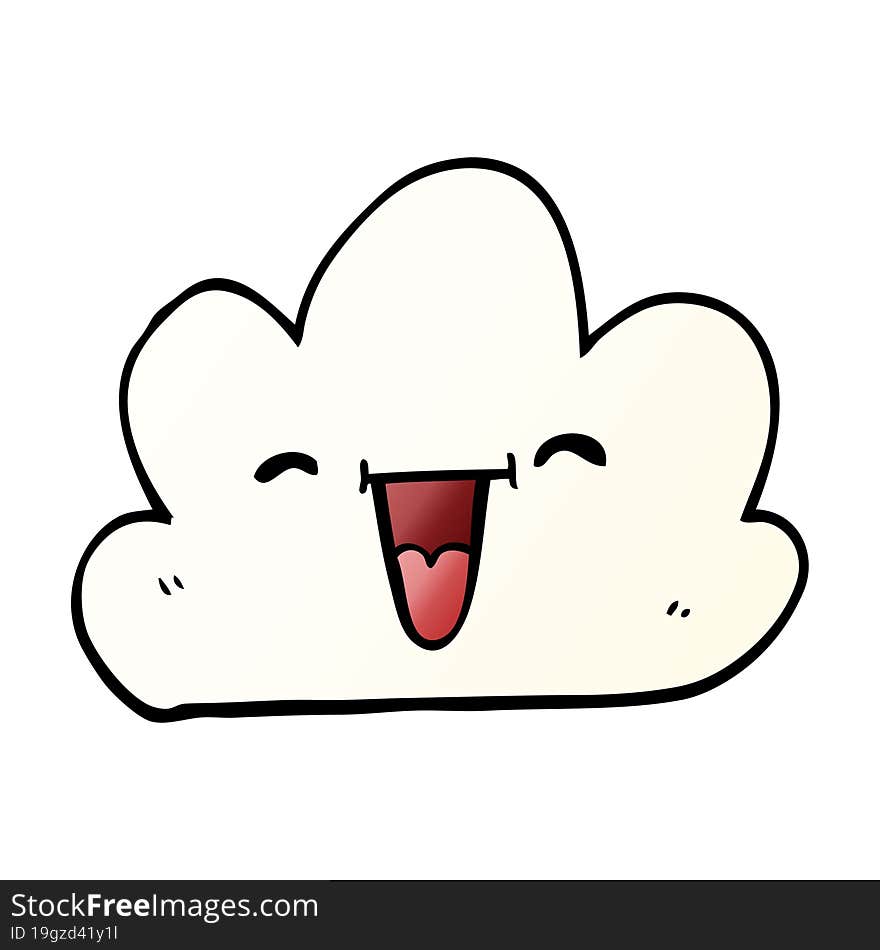 Cartoon Doodle Expressive Weather Cloud