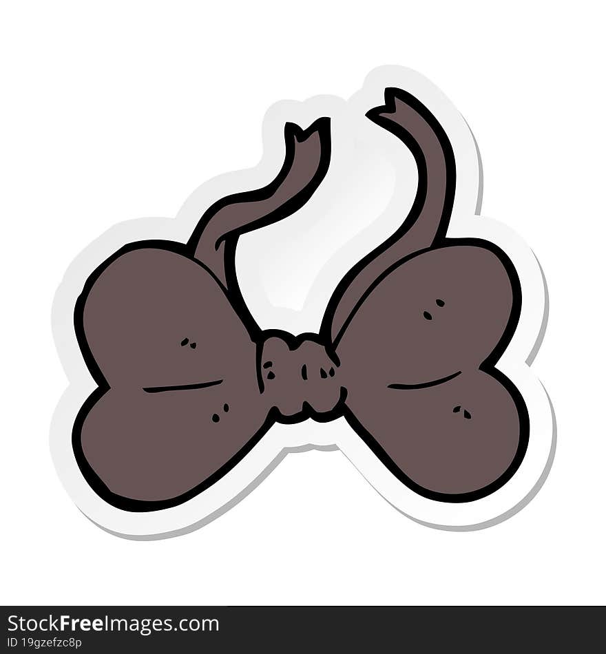 Sticker Of A Cartoon Bow Tie