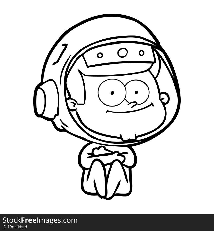 happy astronaut cartoon. happy astronaut cartoon