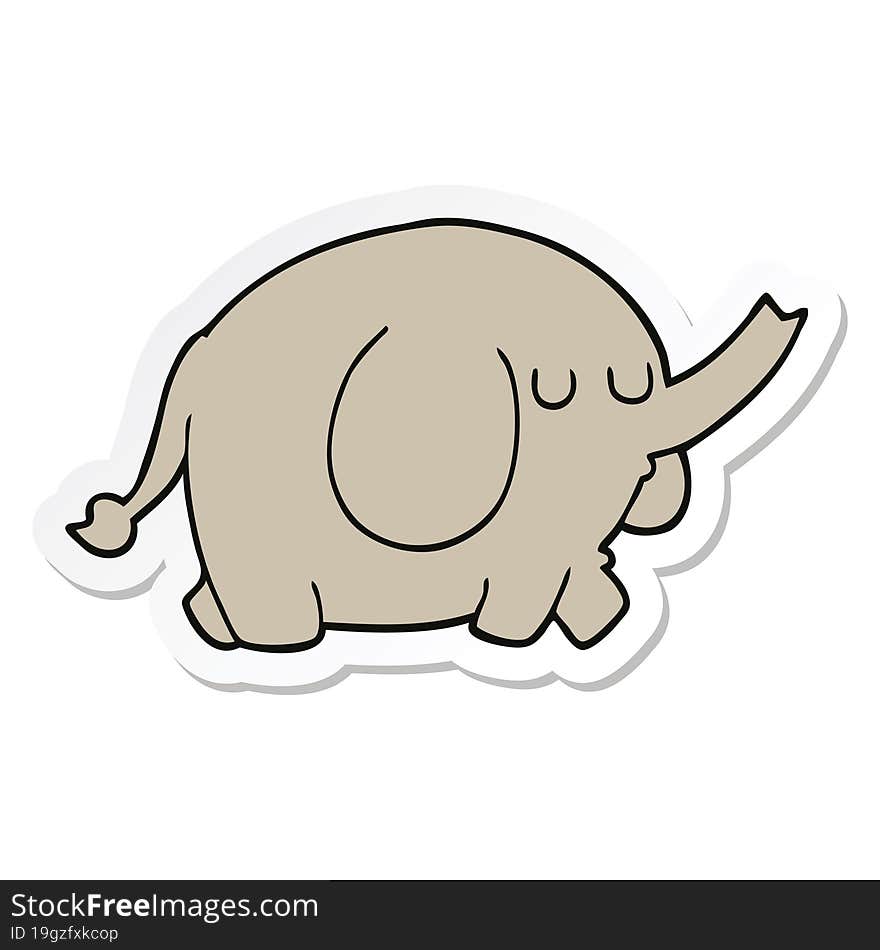 sticker of a cartoon elephant