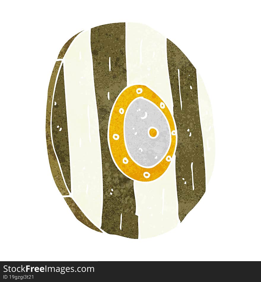 cartoon wooden shield