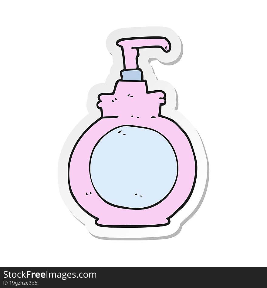 sticker of a cartoon hand wash