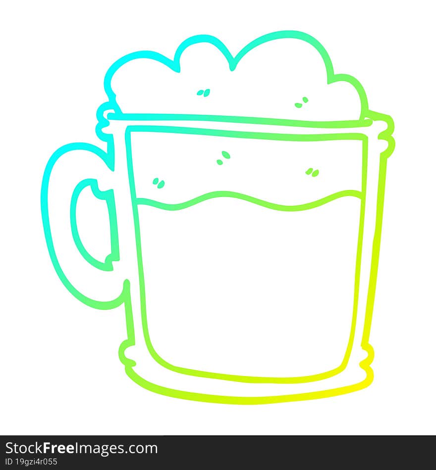 cold gradient line drawing of a cartoon cup of blackberry