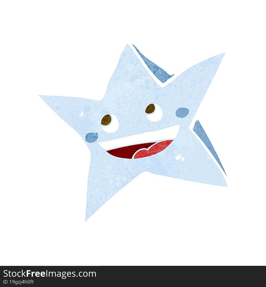 cartoon happy star character