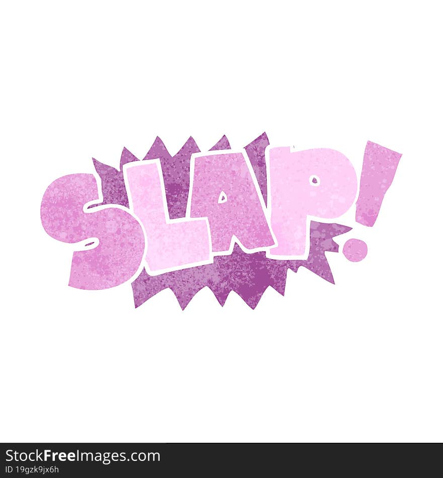 retro cartoon slap symbol