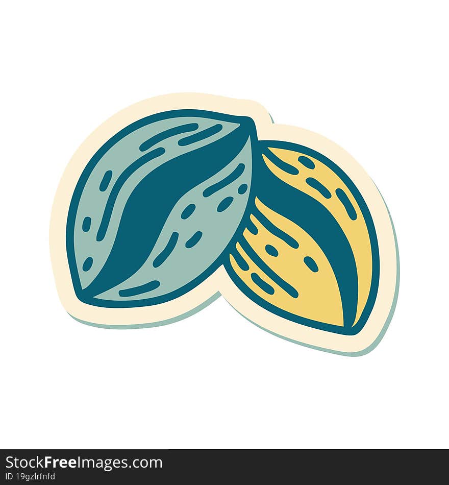 tattoo style sticker of coffee beans