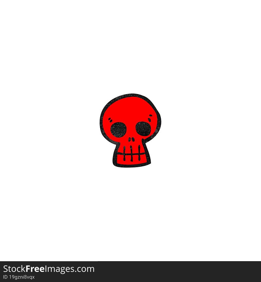 red skull cartoon symbol