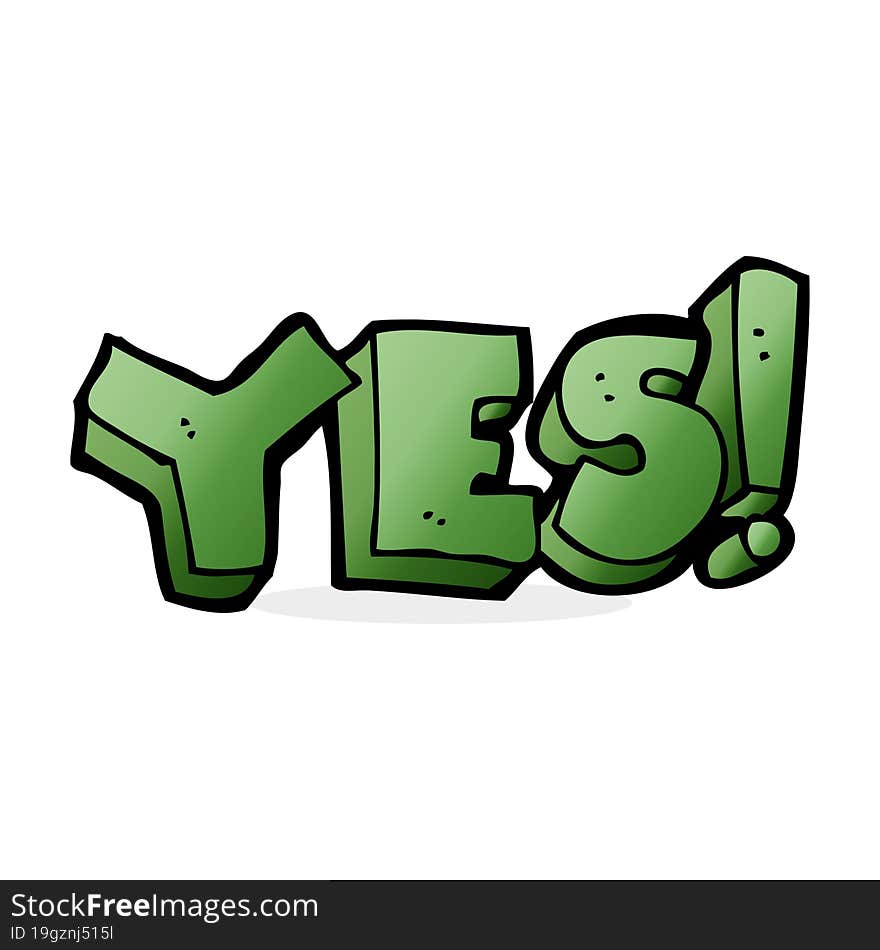 cartoon yes symbol