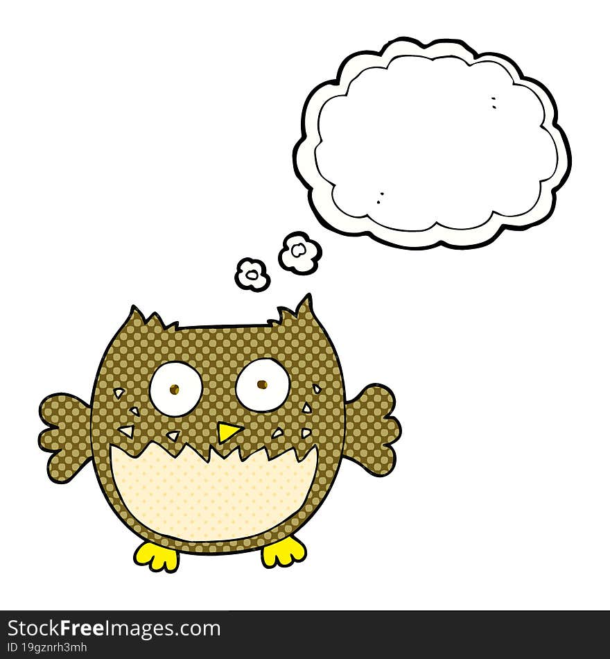 Thought Bubble Cartoon Owl