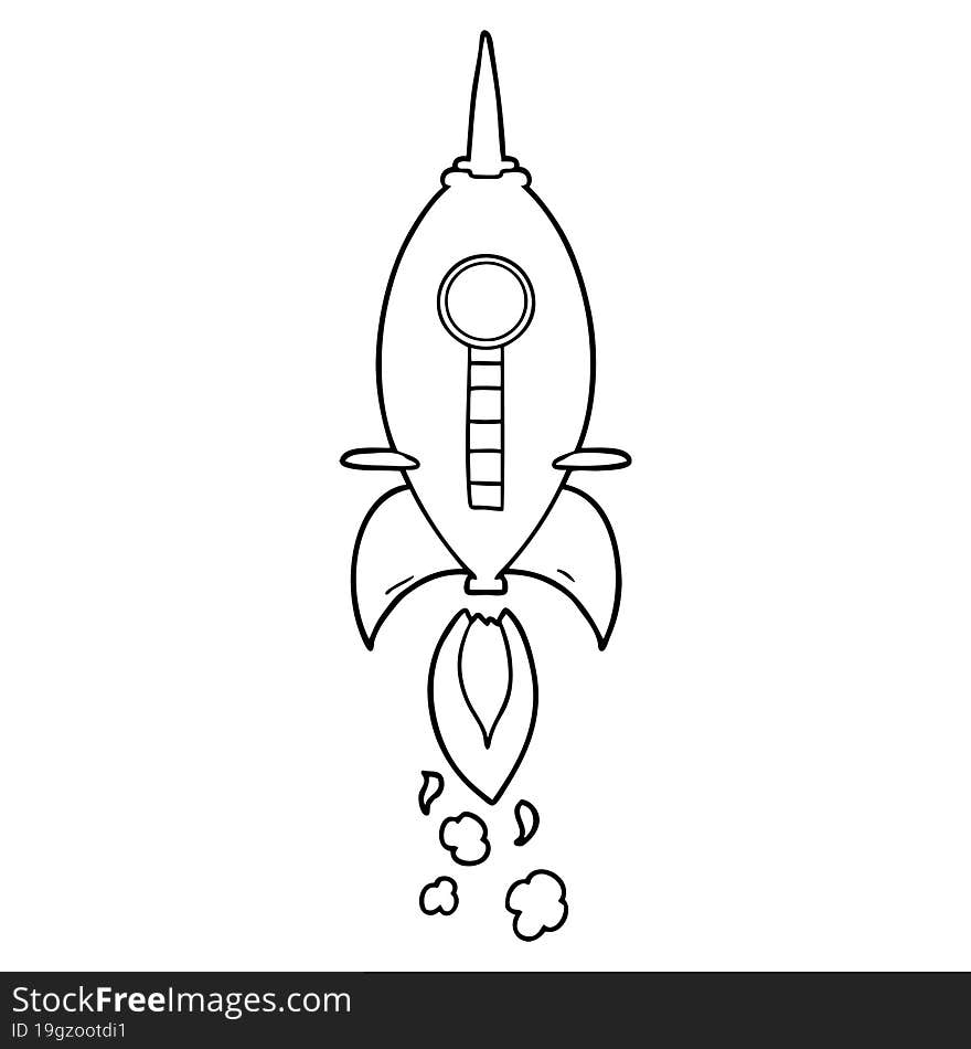 cartoon space rocket. cartoon space rocket