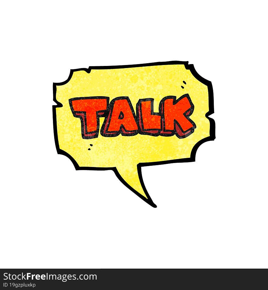 textured cartoon talk symbol