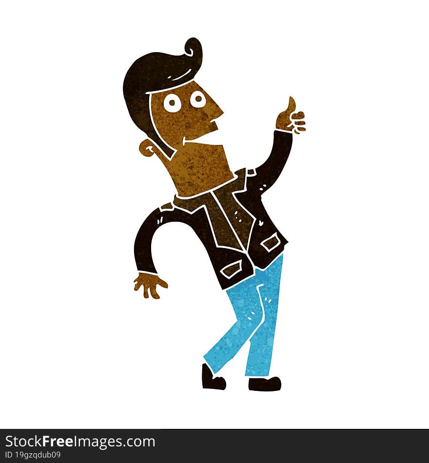 cartoon man giving thumbs up sign