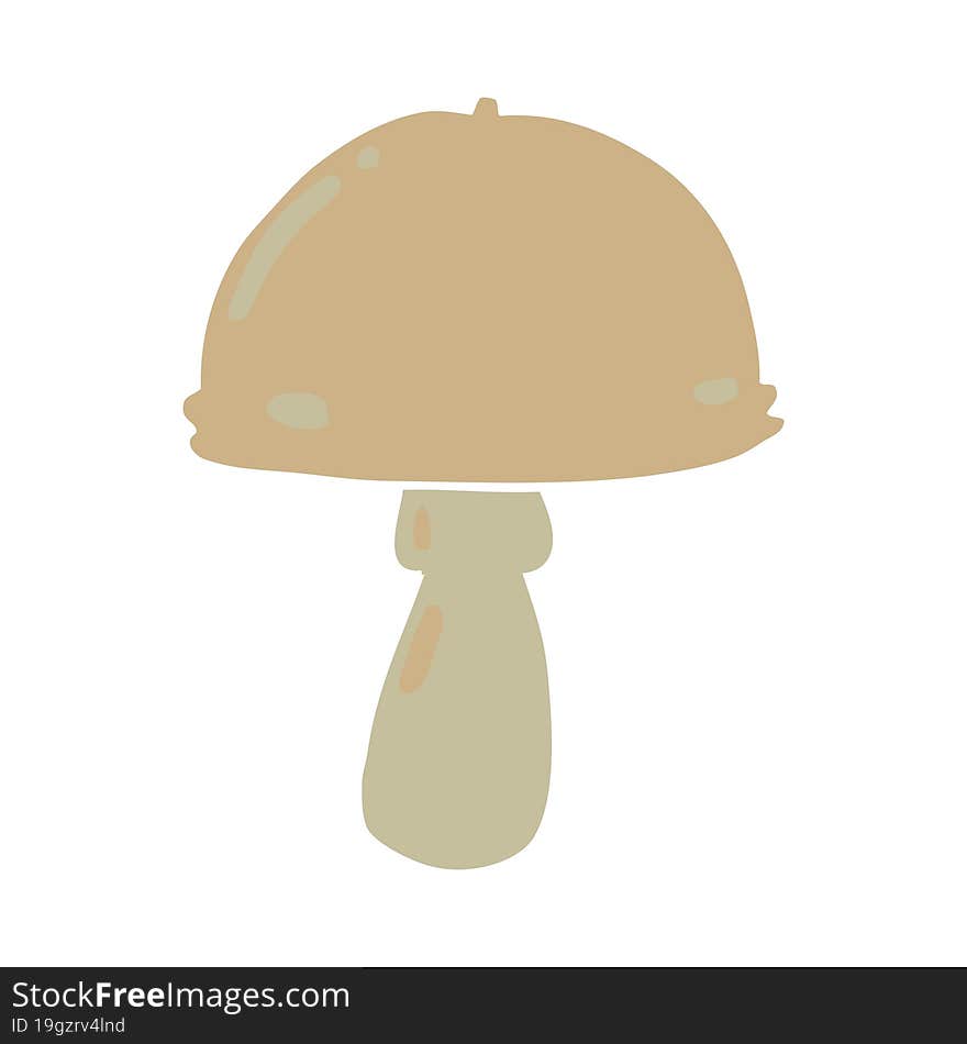 flat color style cartoon mushroom