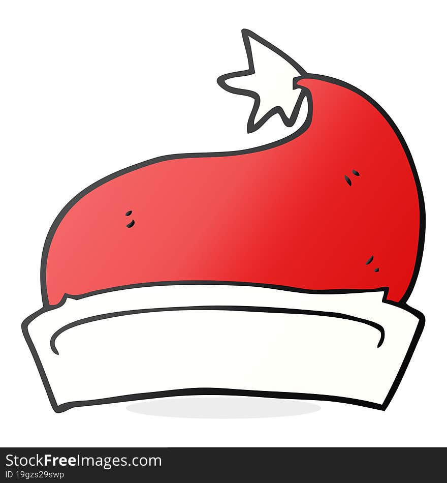 freehand drawn cartoon christmas hat